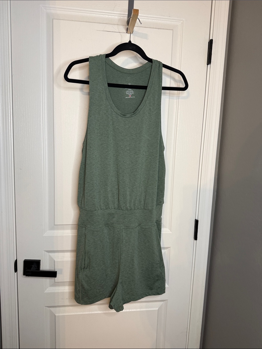 Sweaty Betty Olive Green Sleeveless Jumpsuit Romper